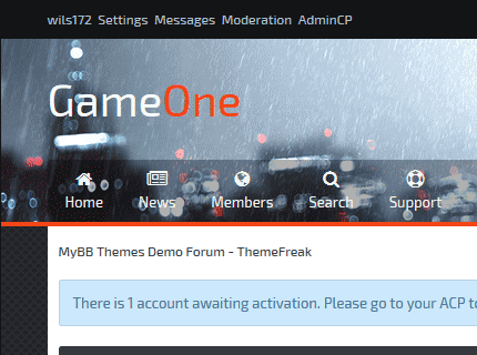 GameOne MyBB Theme